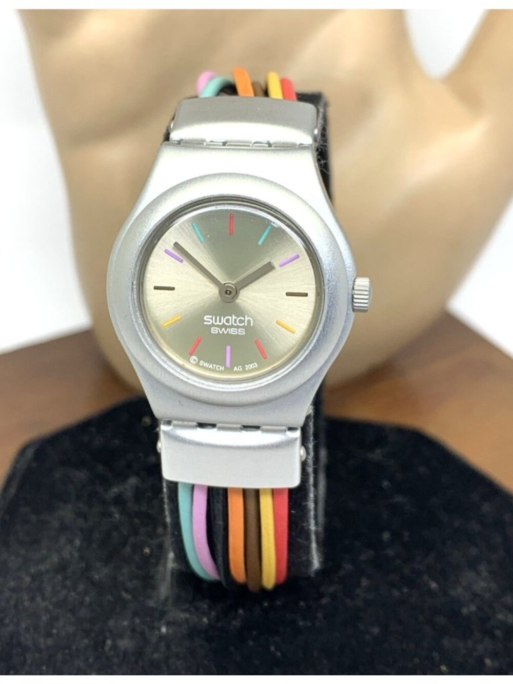 Swatch Women's Kids Watch YSS1006 Irony Swiss Quartz Filamento Multicolor 25mm